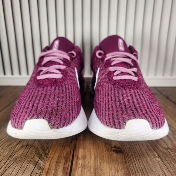 Womens 11 Nike React Infinity Run Flyknit 2 DD3024-500 Bordeaux Running Shoes - Picture 2 of 10